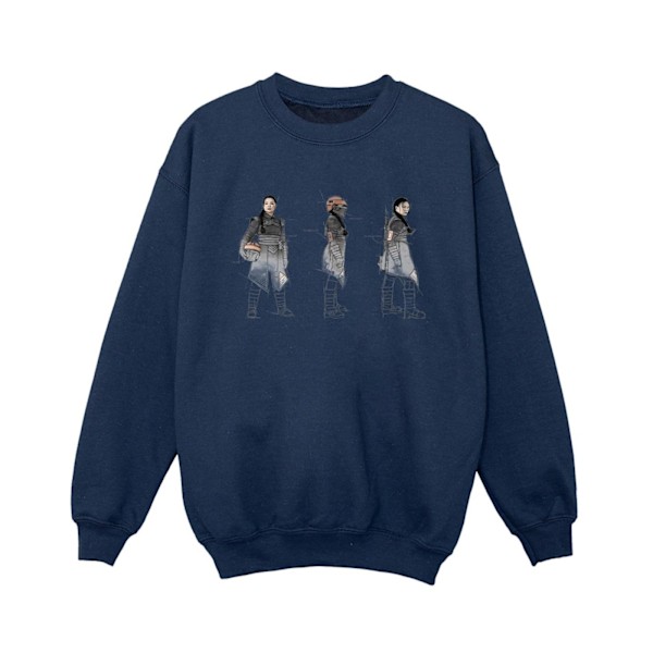 Star Wars Pojkar The Book Of Boba Fett Fennec Målad Koncept Sweatshirt Navy Blue 9-11 Years