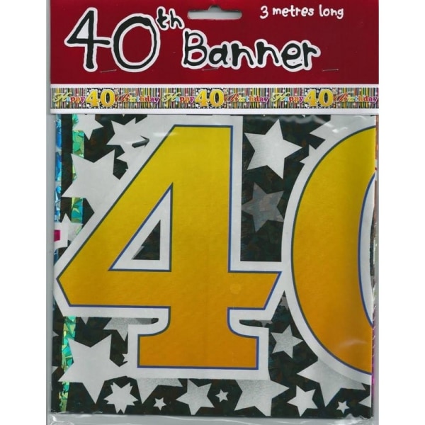 Spot on Gifts 40-årsdag Banner One Size Flerfärgad Multicoloured One Size