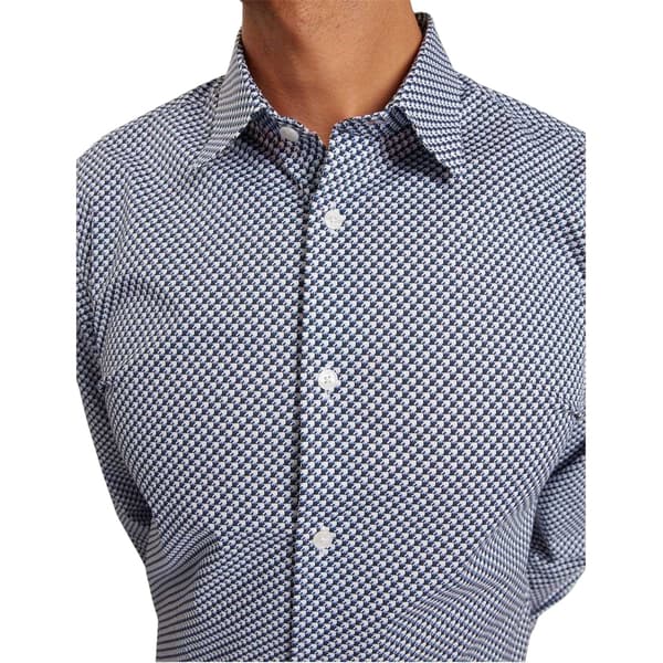 Ted Baker Herrskjorta med geometriskt mönster S Marinblå Navy S