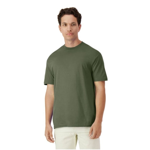 Gildan herr enfärgad lätt T-shirt XXL militärgrön Military Green XXL