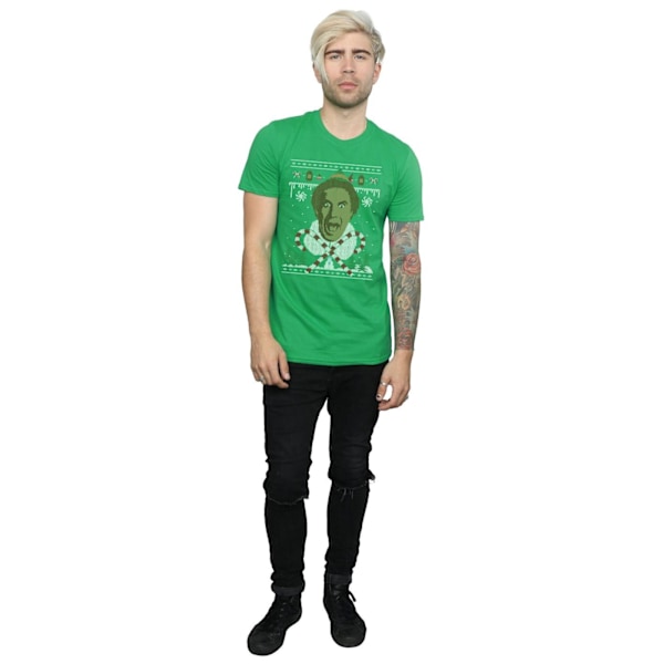 Elf Herr Jul Fair Isle T-shirt L Irländsk Grön Irish Green L