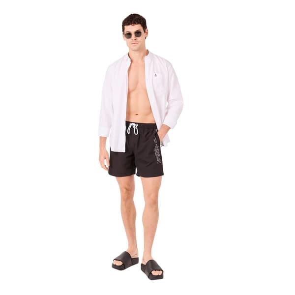 Original Penguin Badshorts med logotyp för män M True Black True Black M