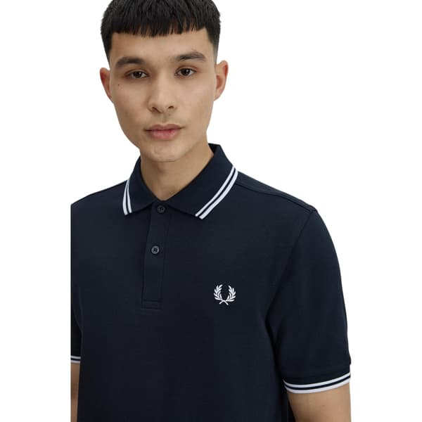 Fred Perry Herr Twin Tip Pikétröja XL Marinblå Navy Blue XL