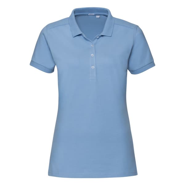 Russell Dam/Damer Stretch Fitted Pikétröja M Sky Sky M