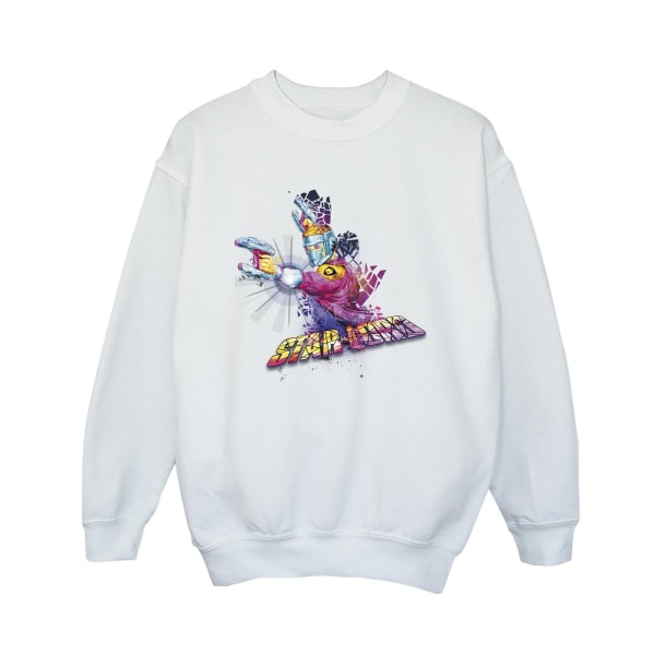 Marvel Boys Guardians Of The Galaxy Abstract Star Lord Sweatshirt White 7-8 Years
