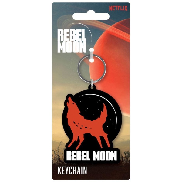 Rebel Moon Howling Wolf PVC Nyckelring One Size Röd/Svart/Vit Red/Black/White One Size