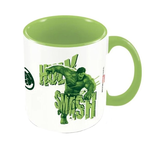 Hulk Smash Inner Two Tone Mug One Size Vit/Lime Grön White/Lime Green One Size
