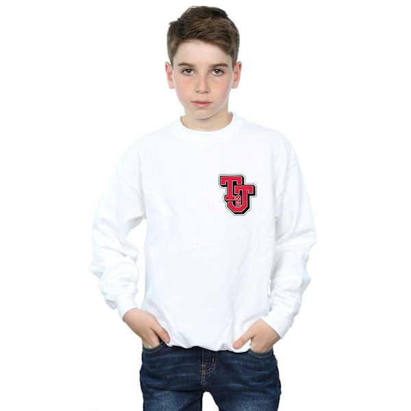 Tom And Jerry Boys Collegiate Logo Sweatshirt 9-11 År Vit White 9-11 Years