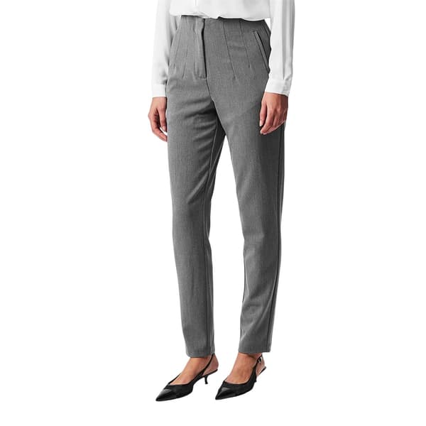 Vila Dam Vivarone Raka Smala Byxor 42R Medi Medium Grey 42R