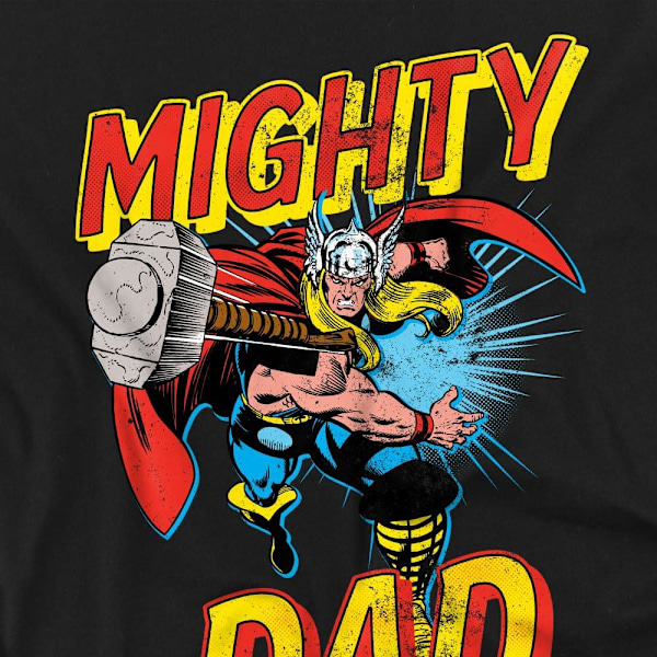 Thor Herr Mighty Dad T-Shirt 4XL Svart Black 4XL