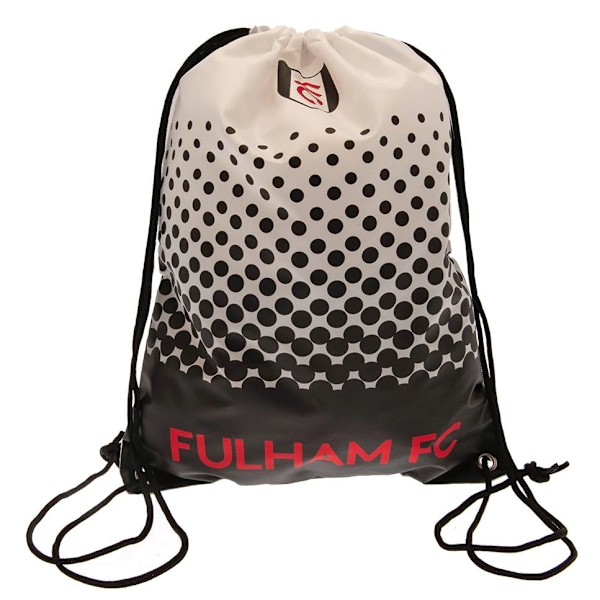 Fulham FC Fade Dragkedja Väska En Storlek Svart/Vit/Röd Black/White/Red One Size