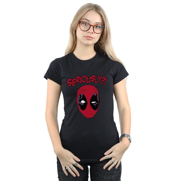 Marvel Dam/Dam Deadpool Seriously T-shirt i bomull S Svart Black S