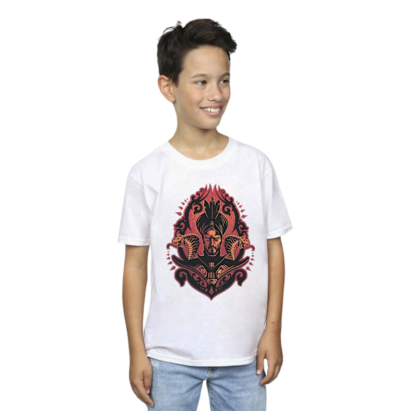 Disney Pojkar Aladdin Film Jafar Ormar T-Shirt 7-8 År Vit White 7-8 Years