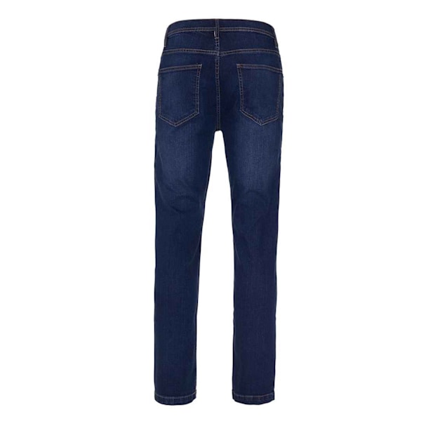 AWDis So Denim Mens Leo Straight Fit Jeans 34L Mörkblå Tvätt Dark Blue Wash 34L