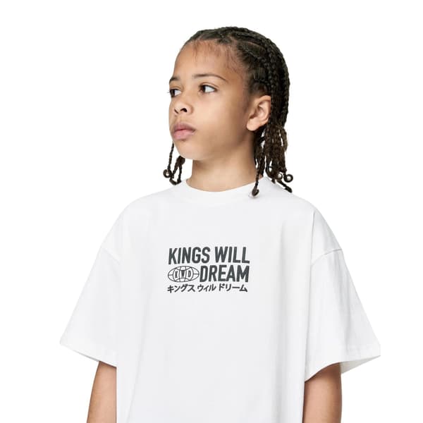 Kings Will Dream Boys Studio T-shirt med titel 7-8 år Optisk Vit Optic White 7-8 Years