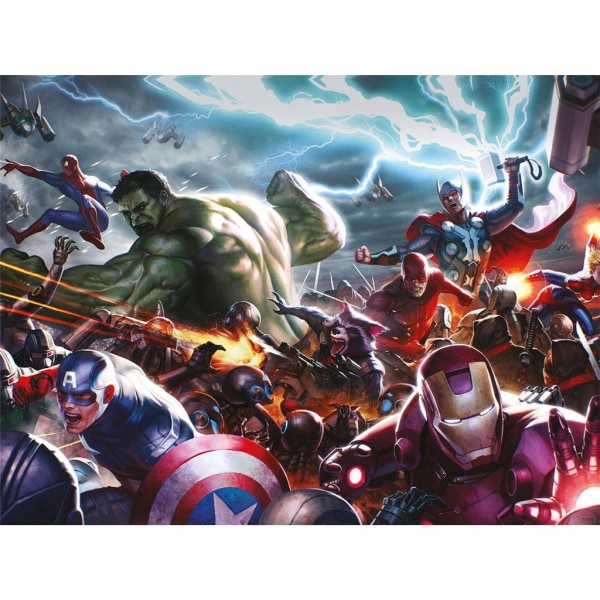 Marvel: Future Fight Heroes Assault Canvas Print 40cm x 30cm Mu Multicoloured 40cm x 30cm