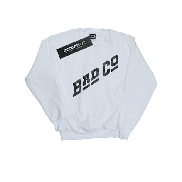 Bad Company Girls Distressed Logo Sweatshirt 12-13 år Vit White 12-13 Years