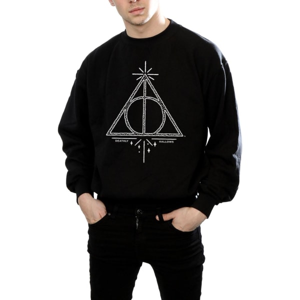 Harry Potter Herr Dödsreliker Symbol Sweatshirt XXL Svart Black XXL