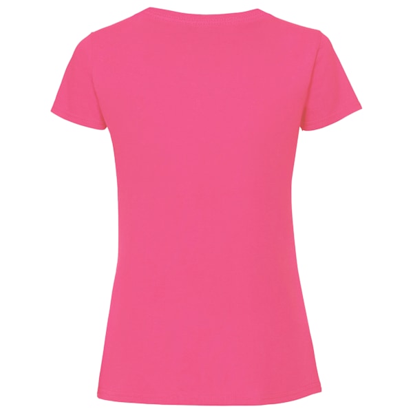 Fruit Of The Loom Dam T-shirt i Ringspun Premium, XS Fuchsia XS UK