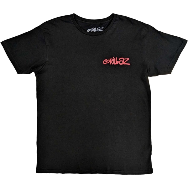 Gorillaz Unisex Adult Cult Of Gorillaz Back Print Cotton T-Shir Black L