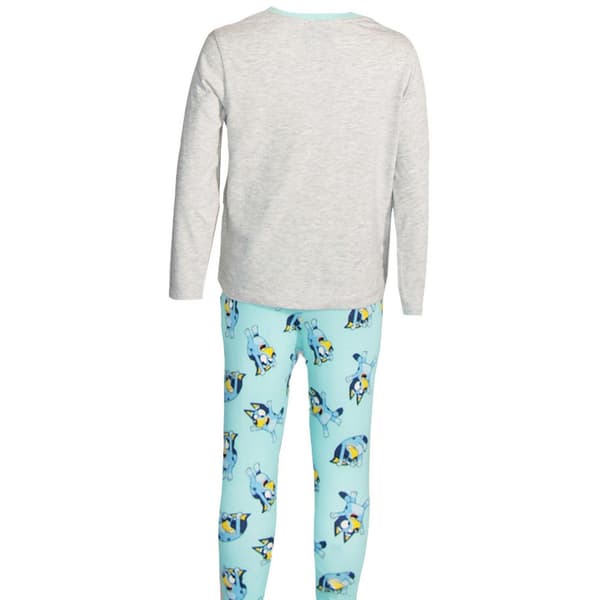 Bluey Barn/Barn Lång Pyjamas Set 2-3 År Blå/ Blue/Grey 2-3 Years