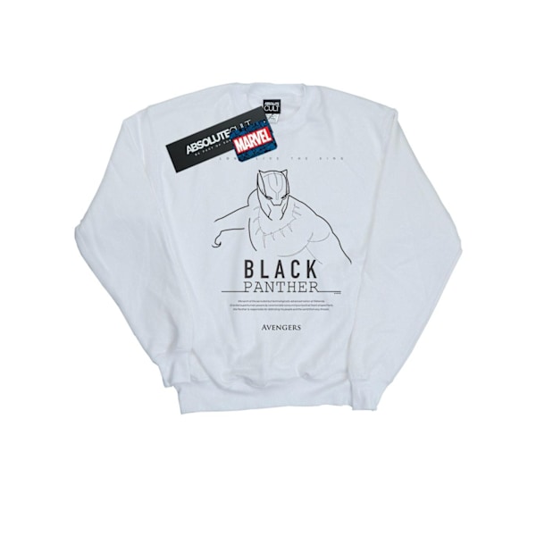 Marvel Boys Black Panther Long Live The King Sweatshirt 9-11 År White 9-11 Years
