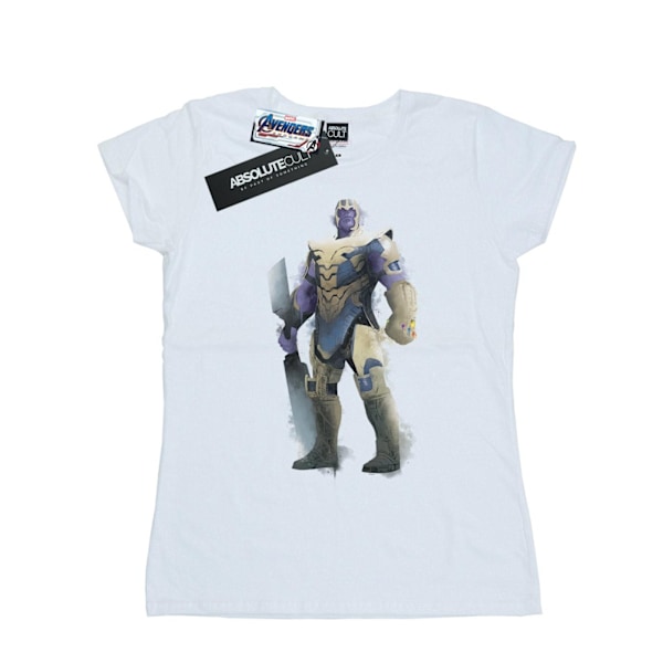 Marvel Womens/Ladies Avengers Endgame Painted Thanos Bomull T-S White XL