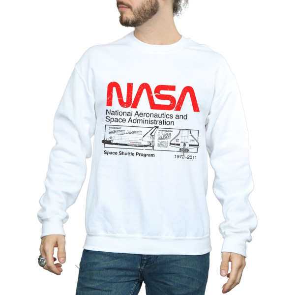 NASA rymdfärja för män tröja M Vit White M