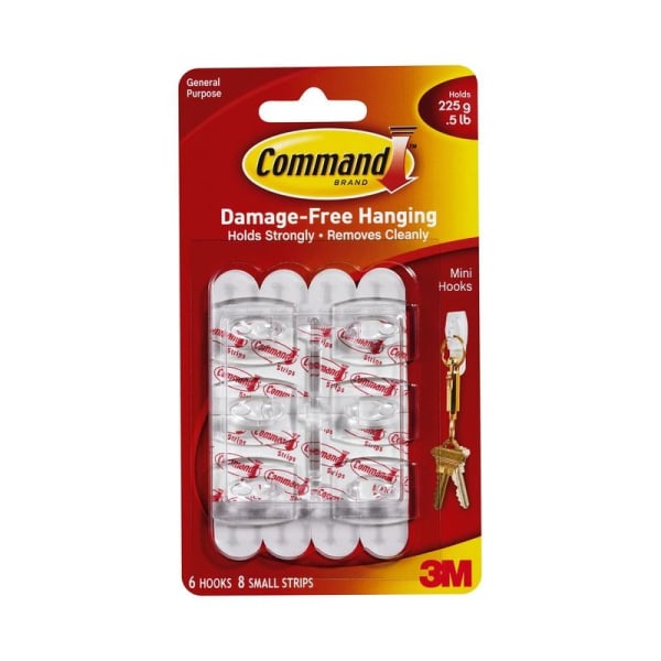 Command Mini Hooks (6-pack) One Size White White One Size