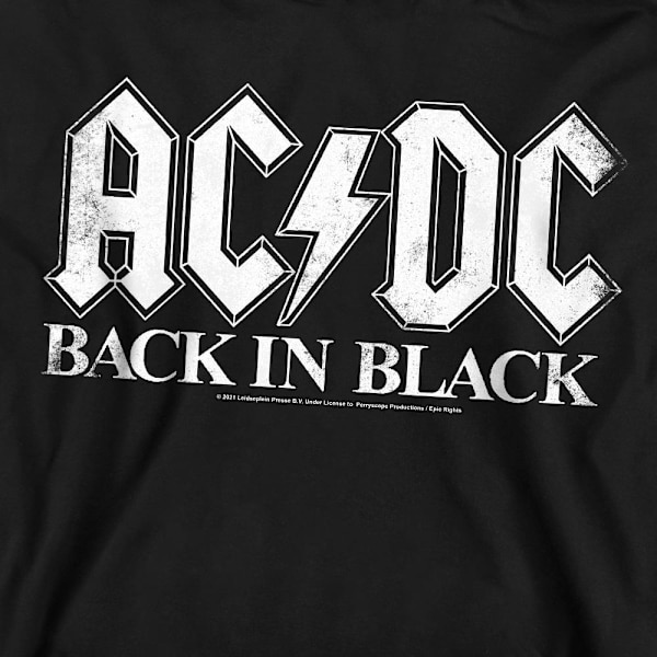 AC/DC Unisex Vuxen Back In Black Sweatshirt M Svart Black M