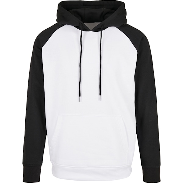 Bygg ditt varumärke Herr Basic Raglan Hoodie XS Vit/Svart White/Black XS