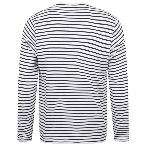Skinni Fit Unisex långärmad randig T-shirt M Vit/Oxford Na White/Oxford Navy M