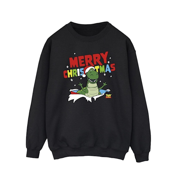 Disney Mens Toy Story Rex Christmas Burst Sweatshirt XL Svart Black XL