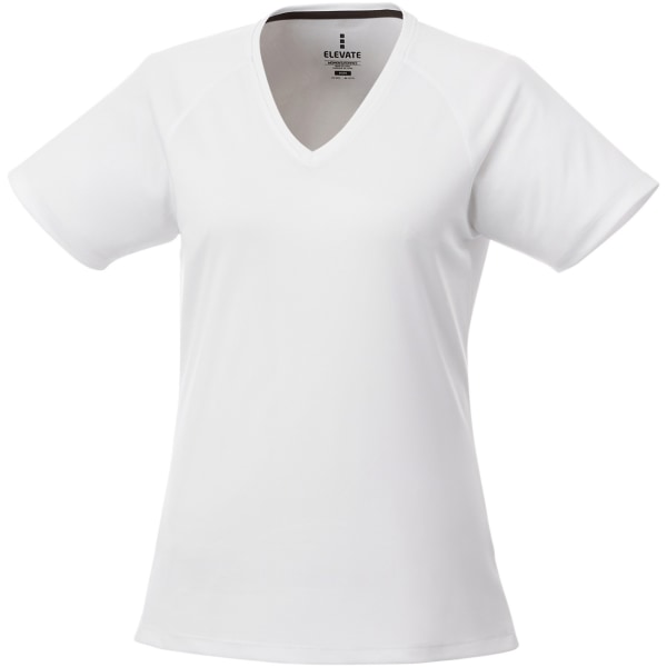 Elevate Dam/dam Amery Kortärmad Cool Fit V-Neck T-shirt White S