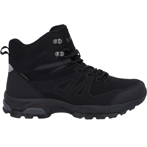 Hi-Tec Mens Jackdaw Waterproof Mid Cut Boots 7 UK Black/Carbon Black/Carbon Grey 7 UK