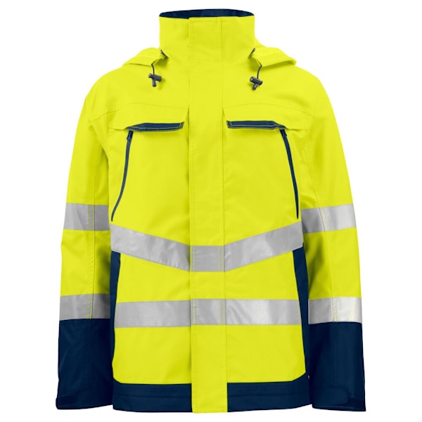 Projob Herr Funktionsjacka med Reflextejp 4XL Gul/Marinblå Yellow/Navy 4XL