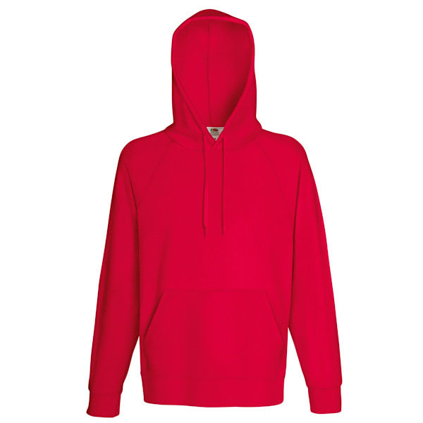 Fruit Of The Loom Herr Lättvikts Tröja Med Luva / Hoodie ( Red S