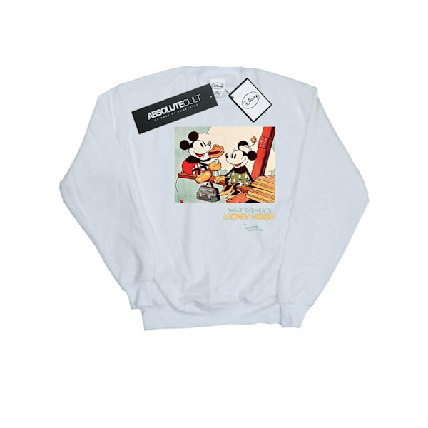 Disney Herr Mickey Mouse Bygger En Byggnad Sweatshirt 4XL Vit White 4XL
