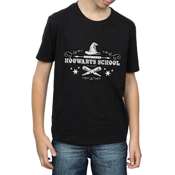 Harry Potter Boys Hogwarts Första Året T-Shirt 12-13 År Svart Black 12-13 Years