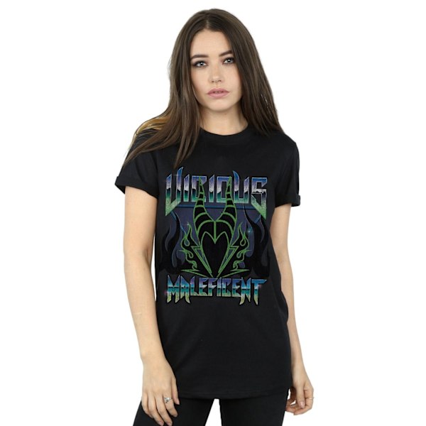 Disney Womens/Ladies Vicious Maleficent Bomull Boyfriend T-Shir Black 3XL