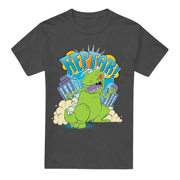 Rugrats Unisex Vuxen Stampa Reptar T-Shirt 3XL Kolgrå Charcoal 3XL