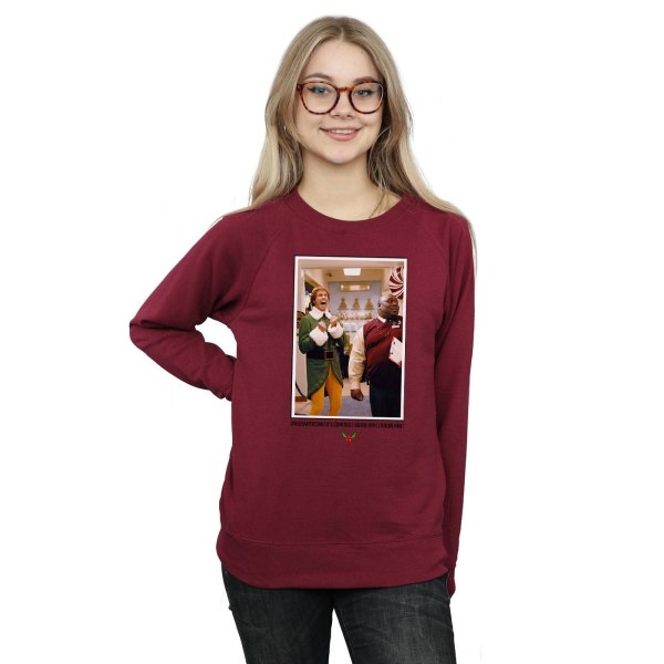 Elf Womens/Ladies OMG Santa Photo Sweatshirt S Burgundy Burgundy S