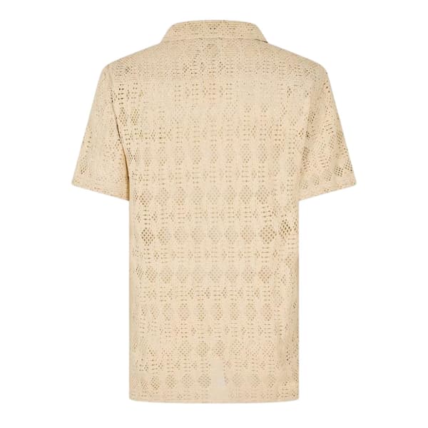 Threadbare Herr Rackes Ormmönstrad Kortärmad Skjorta M Ecru Ecru M