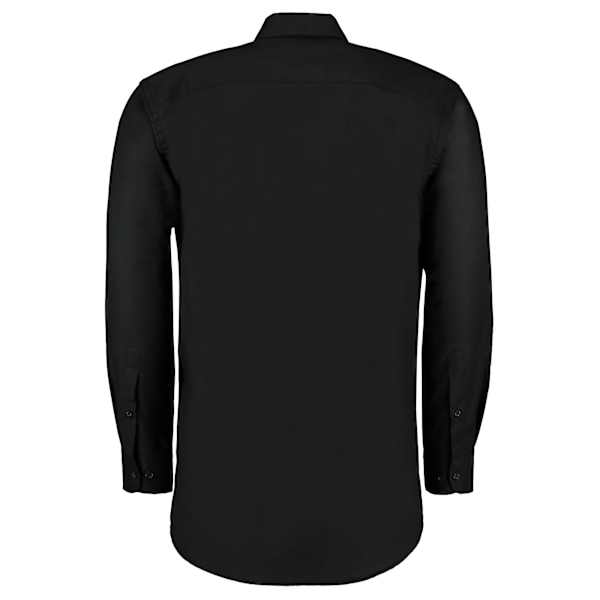 Kustom Kit Herr Oxford Klassisk Långärmad Skjorta 15.5in Svart Black 15.5in