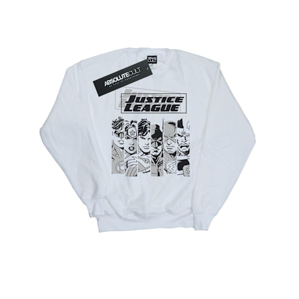 DC Comics Herr Justice League Stripes Sweatshirt S Vit White S