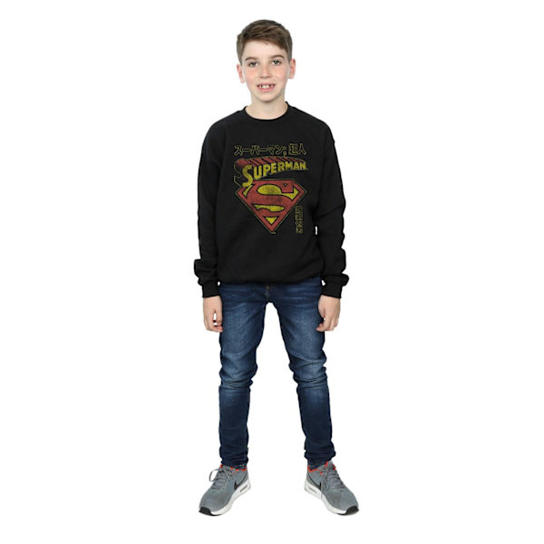 DC Comics Pojkar Superman Shield Sweatshirt 5-6 År Svart Black 5-6 Years