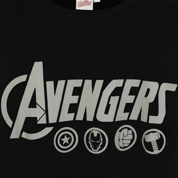 The Avengers Herr Pyjamas Set M Svart/Grå Black/Grey M