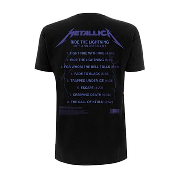 Metallica Unisex Adult Ride The Lightning Tracks T-Shirt XL Svart Black XL