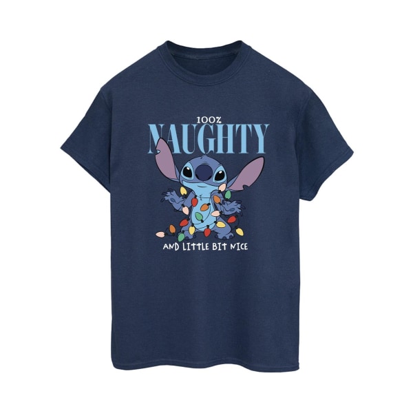 Disney Dam/Dam Lilo & Stitch Naughty & Nice Cotton Boyfri Navy Blue XXL