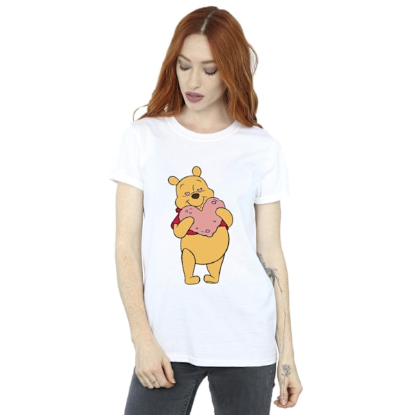Disney Dam/Damer Winnie The Pooh Hjärta Ögon Bomull Pojkvän White M